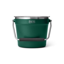 YETI Rambler Black Forest Green Stainless Steel Beverage Bucket