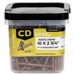 Big Timber No. 10 Sizes X 2-3/4 in. L Rustic Cedar Star Trim Head Composite Deck Screws 5 lb 350 pk