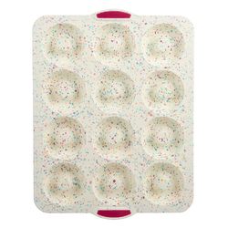 Trudeau Confetti Fuchsia Donut Pan Multicolored 1 pc