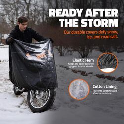 Mockins Black 91x49x39 Heavy Duty Outdoor Motorcycle Cover 1 pk
