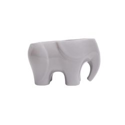 Chive Animal Planter 5.5 in. D Ceramic Elephant Succulent Pot Grey