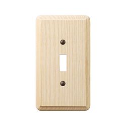 Amerelle Contemporary Unfinished Beige 1 gang Wood Toggle Wall Plate 1 pk