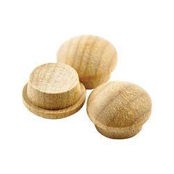 Richelieu Round Birch Button Plug 1/2 in. D X .63 in. L 25 pk Natural