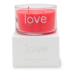 Primal Elements Red/Silver Love Scent 2 Wick Candle/Gift Box