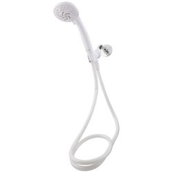 PlumbCraft White Plastic 3 settings Handheld Showerhead 2 gpm