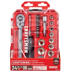 Craftsman 3/8 in. drive SAE 6 Point Nano Mechanic's Tool Set 24 pc