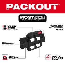 Milwaukee Packout Tool Box Attachment Compact Wall Mounted Plate Black