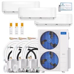 MRCOOL DIY 5th Gen (12 kbtu, 12 kbtu, 24 kbtu) 3 Zone 55000 BTU 22 SEER Ductless Mini Split Heat Pum