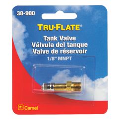 Tru-Flate Brass Tank Valve 1/8 in. Male 1 pc