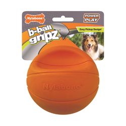 Nylabone Power Play For Dog Orange Rubber Basketball Dog Toy Medium 1 pk