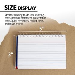 Bazic Products 3 in. H X 5 in. W Ruled Spiral Index Cards White 50 pk