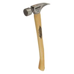 Stiletto 14 oz Milled Face Claw Hammer 18 in. Hickory Handle