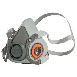 3M Half Face Respirator 6000 Series Gray M 1 pc