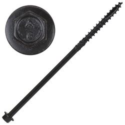 Screw Products, Inc. YUKON #16 in. X 6 in. L Hex Black Steel Lag Screw 50 pk
