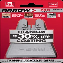Arrow Pro 2-11/16 in. Titanium-Coated Bi-Metal Semi-Circle Oscillating Wood Blade Multi-Material 10