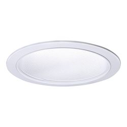 Halo Matte White 6 in. W Metal Recessed Baffle and Trim