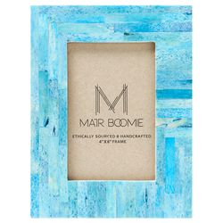Matr Boomie Akasha Blue Wood Picture Frame 6 in.