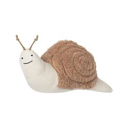 Pet Shop by Fringe Studio Petshop For Dog Brown/White Plush Snail Dog Toy 1 pk