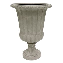 Mallory Planters & Garden 25 in. H X 18 in. D Resin/Stone Powder Urn Planter Cement