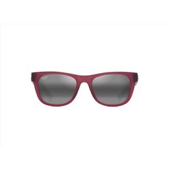 Maui Jim Kaulike Sunglasses Unisex Matte Transparent Fuchsia Frame Neutral Gray Lens Polarized