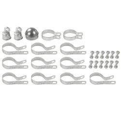 YardGard 3 in. H Steel Chain Link Fence Corner Post Kit