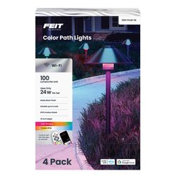 Feit Plug In/Remote 6 W LED Smart-Enabled Pathway Light 4 pk