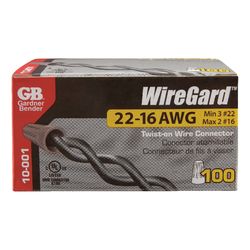 Gardner Bender WireGard 22-16 Ga. Copper Wire Connector Gray 100 pk
