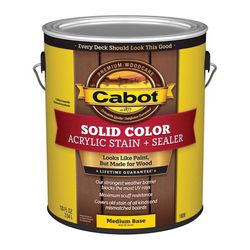 Cabot Solid Color Acrylic Stain & Sealer Solid Tintable Medium Base Water-Based Acrylic Deck Stain 1
