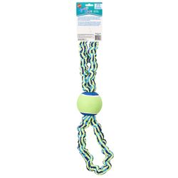 Spot Colorful Ropes For Dog Blue/Green Rope with Tennis Ball Dog Toy Extra Large 1 pk