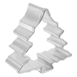 R&M International Corp 2 in. W X 2 in. L Christmas Tree Cookie Cutter Silver 1 pc