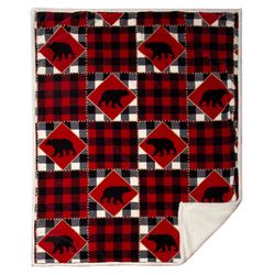 Carstens Inc 68 in. H X 54 in. L Multicolored Polyester Plush Throw Blanket