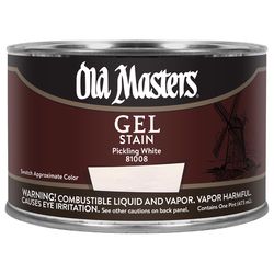 Old Masters Semi-Transparent Pickling White Oil-Based Alkyd Gel Stain 1 pt