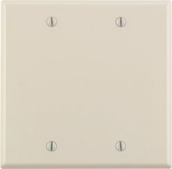 Leviton Almond 2 gang Thermoset Plastic Blank Wall Plate 1 pk