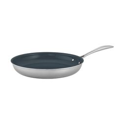 Zwilling J.A Henckels Clad CFX Ceramic/Stainless Steel Fry Pan 12 in. Black/Silver