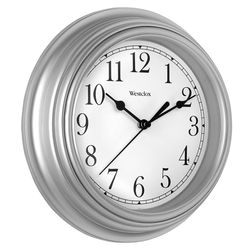 Westclox 8.5 in. L X 8.5 in. W Indoor Classic Analog Wall Clock Glass/Plastic Silver