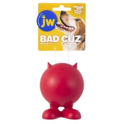 JW Pet Bad Cuz For Dog Assorted Rubber Dog Toy Medium 1 pk
