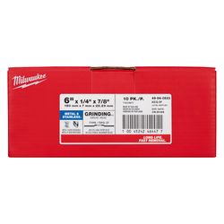 Milwaukee 6 in. D X 7/8 in. X 1/4 in. thick Metal Grinding Wheel