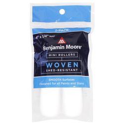Benjamin Moore Woven 4 in. W X 1/4 in. Mini Paint Roller Cover 2 pk