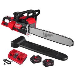 Milwaukee M18 FUEL 2827-22 Dual Battery 20 in. Battery Chainsaw Kit (Battery &amp; Charger)