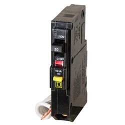 Square D QO 20 amps Plug In Single Pole Circuit Breaker