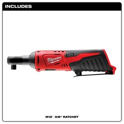 Milwaukee M12 3/8 in Ratchet with 5Ah Battery Pack
