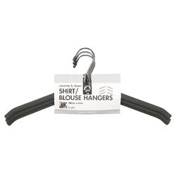 Whitmor 7-1/4 in. H X 1-1/4 in. W X 16-7/8 in. L Steel Black/Silver Shirt/Blouse Hanger 3 pk