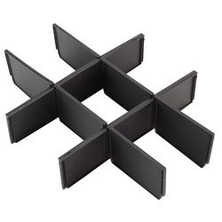 Milwaukee Packout Drawer Dividers Plastic 9 compartments Black