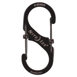 Nite Ize S-Biner SlideLock Stainless Steel Black Locking S-Biner