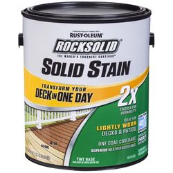 Rust-Oleum RockSolid 2X Solid Tintable Tint Base Water-Based Acrylic Stain 1 gal