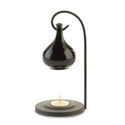 Fragrance Foundry 7.625 in. H X 4 in. L Black Ceramic Dollop Oil Warmer