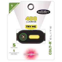 Police Security Colt-R 400 lm Black LED Rechargeable Head Lamp