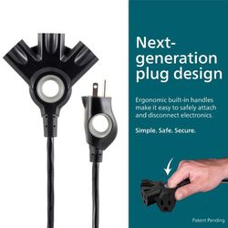 Jasco Philips EZGrip Indoor or Outdoor 25 ft. L Black Extension Cord 16/3