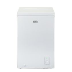 Black+Decker 3.5 cu ft White Steel Chest Freezer