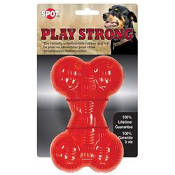 Spot Play Strong For Dog Red TPR Solid Rubber Bone 1 pk